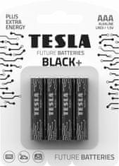 Tesla Batteries AAA BLACK+ alkalické mikrotužkové batérie, 4ks