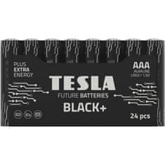Tesla Batteries AAA BLACK+ alkalické mikrotužkové batérie, 24ks