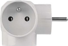 EMOS Rozbočovacia zásuvka 3× guľatá, biela