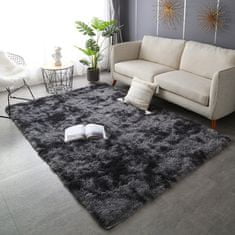 MUVU Měkký koberec tmavo šedá PLYŠOVÝ PLYŠ plyšový koberec 80x150 cm