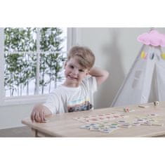 Viga Toys Náučné drevené puzzle Triediť farby a tvary 38 el. Montessori