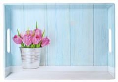 Kesper Servírovacia tácka s motívom tulipánov 50 x 35 cm