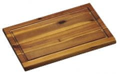 Kesper Krájacia doštička s drážkou agátové drevo 31 x 21 cm