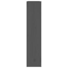 Vidaxl Kryt na radiátor sivý 79,5x19x84 cm masívna borovica