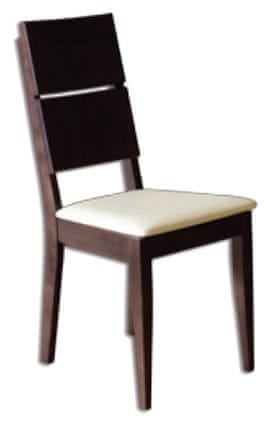 eoshop Jedálenská stolička kt173 masív buk - morenie ORECH látka 10