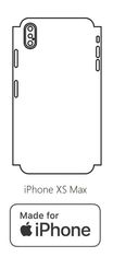 emobilshop Hydrogel - matná zadná ochranná fólia (full cover) - iPhone XS Max - typ výrezu 2
