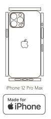 emobilshop Hydrogel - matná zadná ochranná fólia (full cover) - iPhone 12 Pro Max - typ výrezu 2