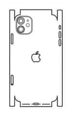 emobilshop Hydrogel - matná zadná ochranná fólia (full cover) - iPhone 11 - typ výrezu 9