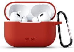 EPICO silikónové puzdro pre Airpods Pro 2 s karabínou - červené, 9911101400019 - rozbalené