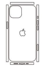 emobilshop Hydrogel - matná zadná ochranná fólia (full cover) - iPhone 13 - typ výrezu 5