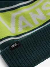 Vans Zelená chlapčenská vzorovaná zimná čiapka s brmbolcom VANS UNI