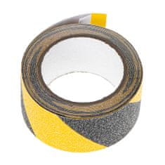 Aga Protisklzová ochranná páska 5cmx5m čierna/žltá