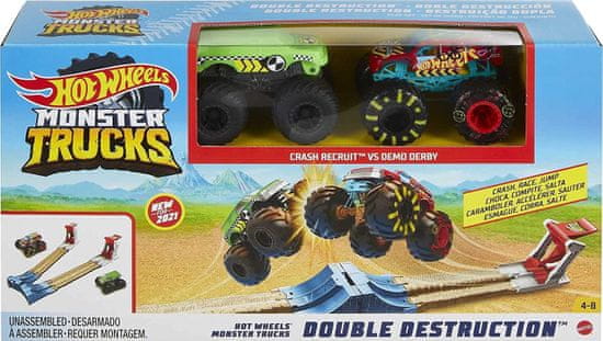 Hot Wheels Monster trucks Dvojitá deštrukcia Herný set