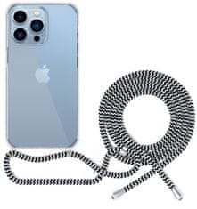 EPICO transparentný kryt so šnúrkou pre iPhone 13 mini - čierno-biela, 60210101000021