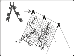Bradas Spojka krížová na záhradné tyče 11 mm, 3 ks, nastaviteľná BR-TYLS11