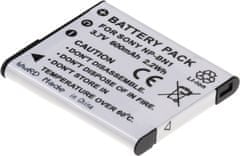 Batéria T6 Power pre SONY Cyber-shot DSC-W830, Li-Ion, 3,6 V, 600 mAh (2,2 Wh), čierna
