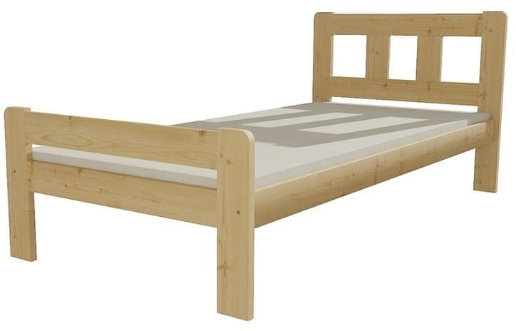 eoshop Jednolôžková posteľ VMK010C - Rozmer: 90 x 200 cm, Povrchová úprava: morenie dub, Úložné priestory: bez úložných priestor