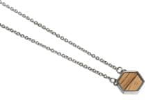 BeWooden dámsky náhrdelník s dreveným detailom Lini Necklace Hexagon univerzálna