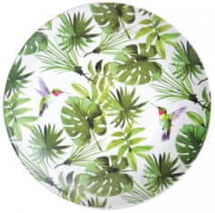 Kesper Plastový tanier s dekorom tropických listov, priemer 25 cm
