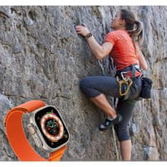 Tech-protect Remienok Nylon Pro Apple Watch 4 / 5 / 6 / 7 / 8 / 9 / Se / Ultra 1 / 2 (42 / 44 / 45 / 49 Mm) Black / Orange