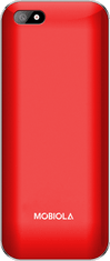 Mobiola MB3200i, kovový tlačidlový mobilný telefón, 2 SIM, MMS, 2,8" displej, červený