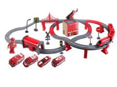 Lean-toys Červená vlaková súprava mestského hasičského zboru 203 km/h
