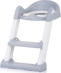 Chipolino Záchodová doska s rebríkom Tippy - biela/sivá