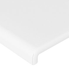 Vidaxl Čelo postele biele 90x5x118/128 cm umelá koža