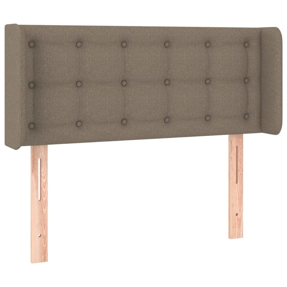 Vidaxl Čelo postele so záhybmi sivohnedý 103x16x78/88 cm látka