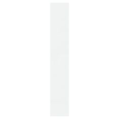 Vidaxl Botník so zrkadlom 3-poschodový lesklý biely 63x17x102,5cm