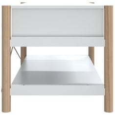 Vidaxl Konferenčný stolík biely 82x48x45 cm spracované drevo