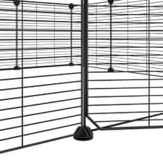 Vidaxl 12-panelová klietka pre domáce zvieratá čierna 35x35 cm oceľ