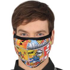 Northix Opakovane použiteľná ochranná maska, 3 vrstvy - komiks 