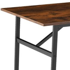 tectake Jedálenský stôl Swansea 120x75x76cm - Industrial tmavé drevo