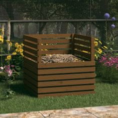 Vidaxl Kompostér medovo-hnedý 80x80x78 cm masívne borovicové drevo