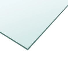 Vidaxl Stolová doska priehľadná 50x50 cm tvrdené sklo
