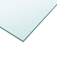 Vidaxl Stolová doska priehľadná 60x60 cm tvrdené sklo