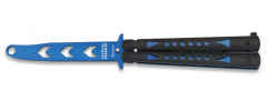Albainox Nož zatvárací tréningový motýlik MA 02164 - modrý