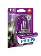 Philips Philips H4 CityVision Moto 55W 12342CTVBW plus 40procent motožárovka