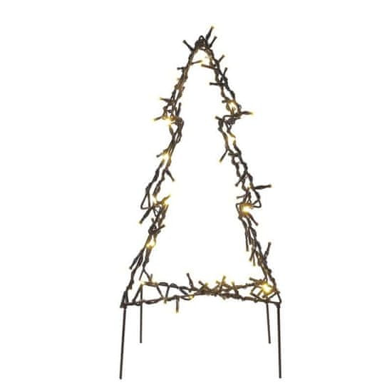 EMOS EMOS LED vianočný stromček kovový, 50 cm, vonkajšia aj vnútorná, teplá biela DCZW05