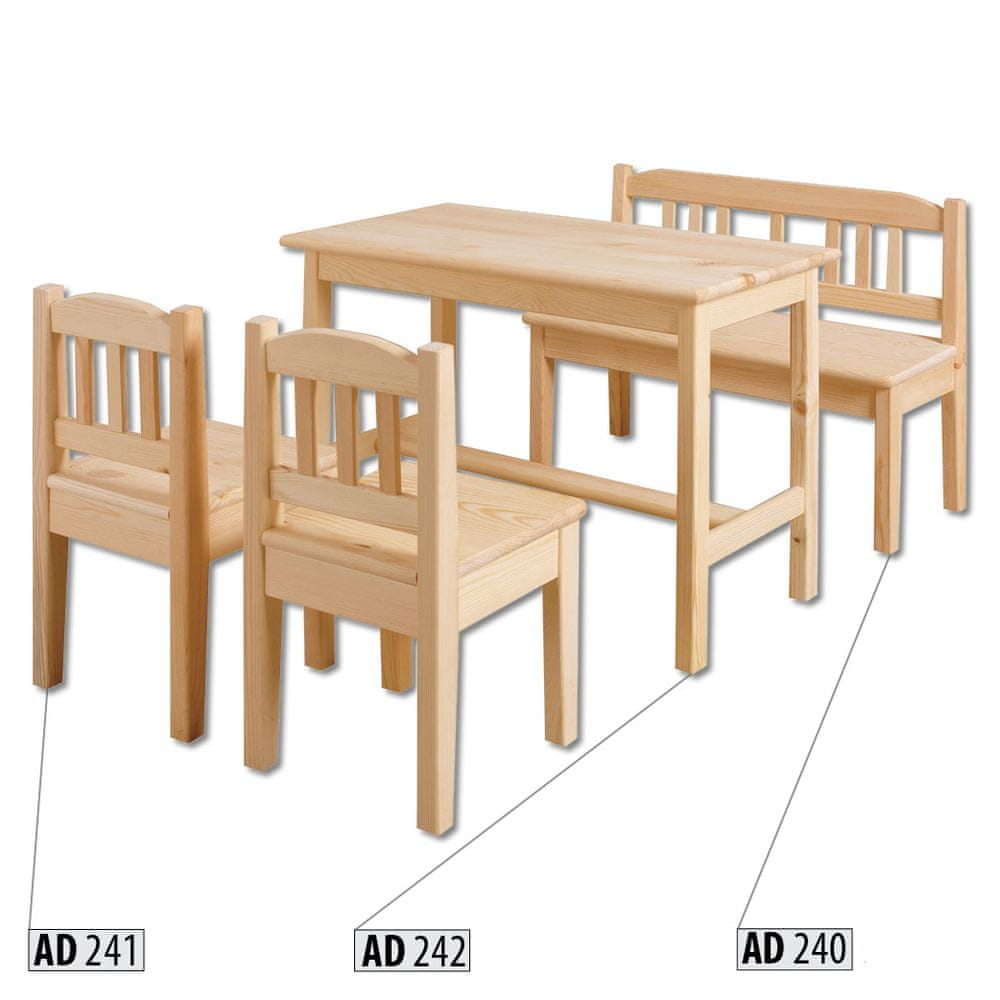 Drewmax Detský drevený stolík AD242