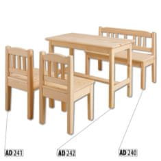 Drewmax Detská drevená stolička AD241