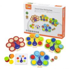 Viga Toys Montessori Drevená hra na priraďovanie farieb + karty