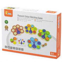 Viga Toys Montessori Drevená hra na priraďovanie farieb + karty