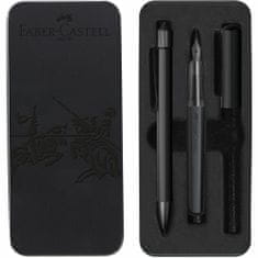Faber-Castell Súprava Hexo plniace pero M+guľôčkové pero, čierna