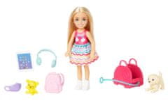 Mattel Barbie Bábika Chelsea na cestách HJY17