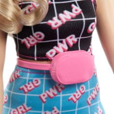 Mattel Barbie Modelka 202 - Čierno-modré šaty s ľadvinkou FBR37