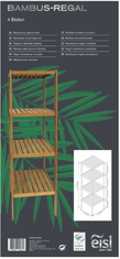Schütte Koupelnová Bambusová police se 3 přihrádkami ( BMBA02-REG31 ) z robustního bambusu