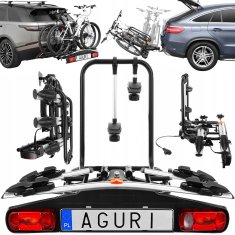 Aguri AGURI Active Bike 2 Silver Nosič bicyklov na ťažné zariadenie 2 bicykle