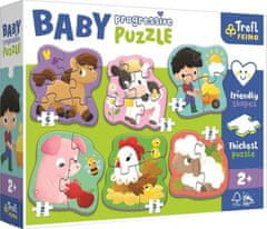 Trefl Puzzle Baby Farma 6v1 (2-6 dielikov)
